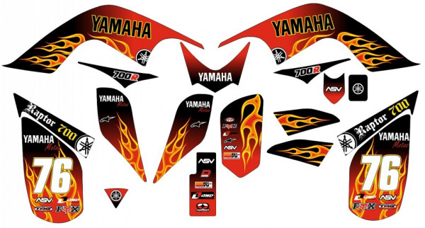 Kit Autocolantes Para Yamaha Raptor 700R