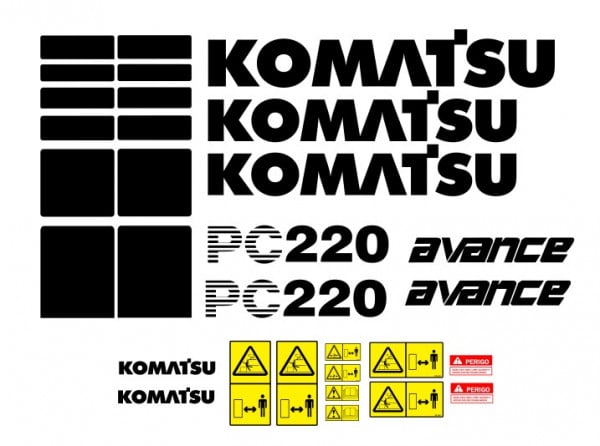 Kit de Autocolantes para KOMATSU PC220 Avance