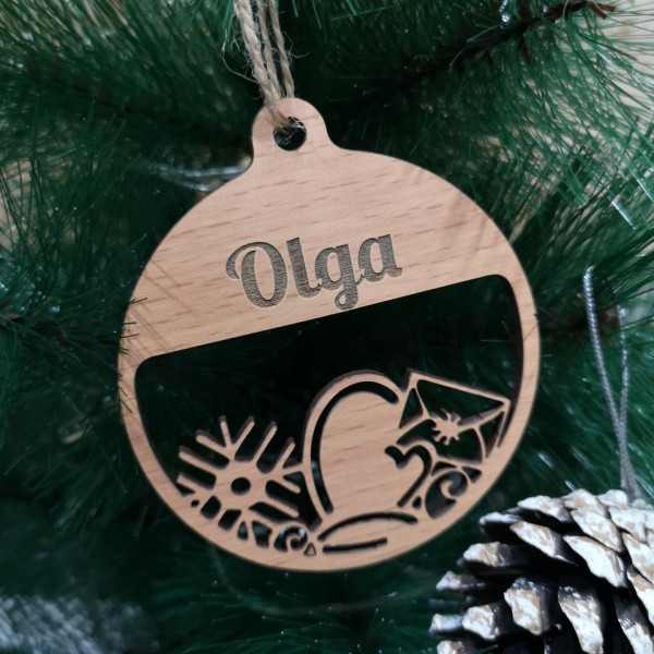 Ornamento / "bola" para árvore de Natal- Nome Personalizado