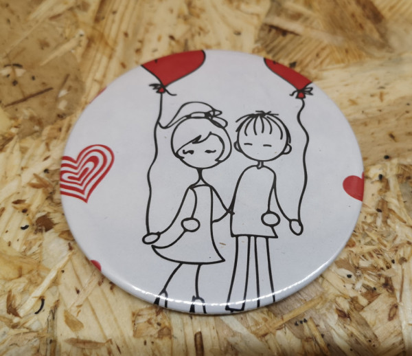 PIN / Íman 77mm - Casal de Namorados