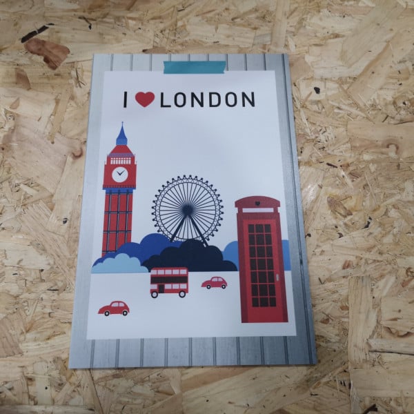 Placa Decorativa em PVC - I love London