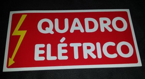 Placa PVC - Quadro Eléctrico