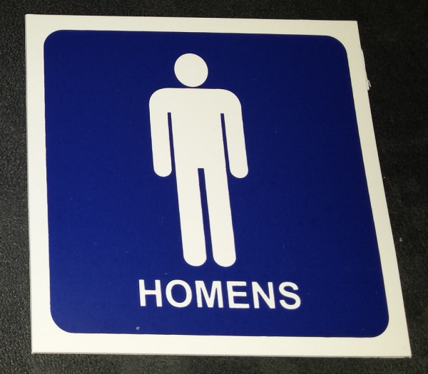 Placa PVC - WC Homens