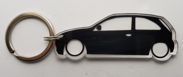 Porta Chaves de Acrílico com silhueta de Opel Corsa C