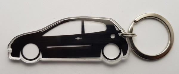 Porta Chaves de Acrílico com silhueta de Renault Clio 3