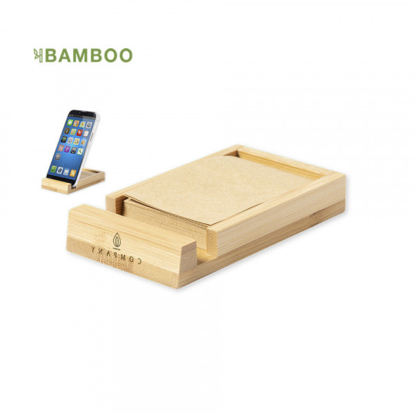 Porta-notas com suporte de Smartphone - Bambu