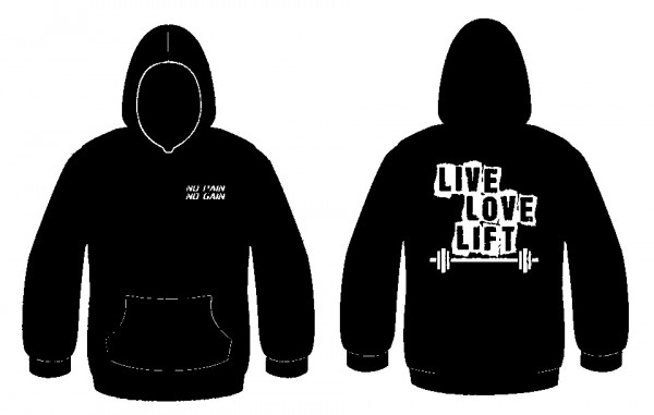 Sweatshirt com capuz - Live Love Life