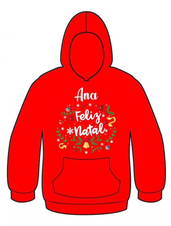 Sweatshirt Natal com Nome