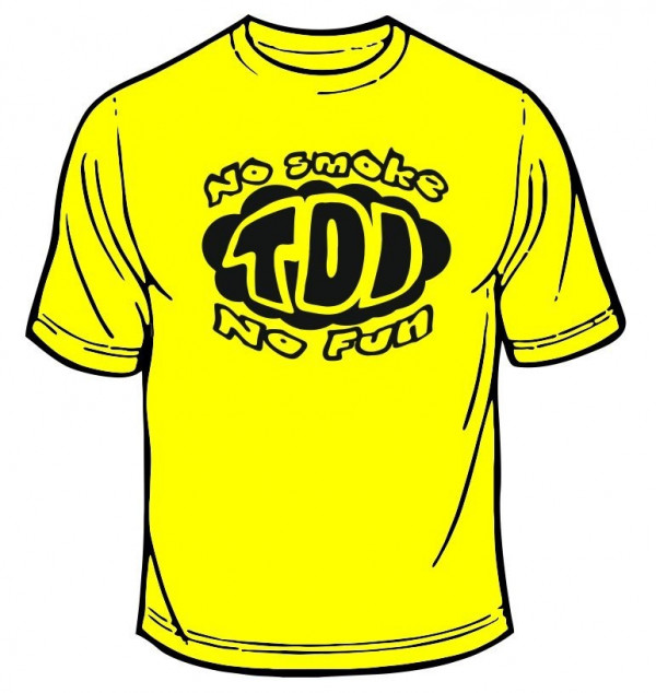 T-shirt com TDI, no smoke, no fun