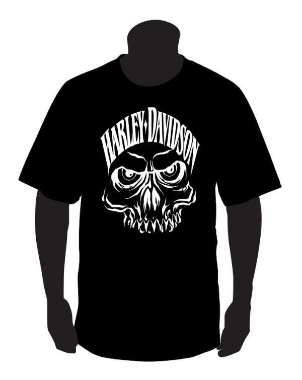 T-shirt para Harley Davison caveira