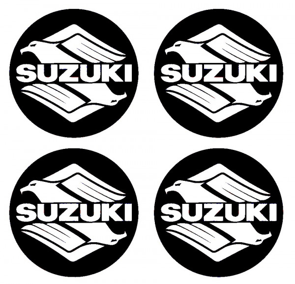 4 Autocolantes Para Centros de Jantes para Suzuki