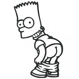 Autocolante- Bart Simpson