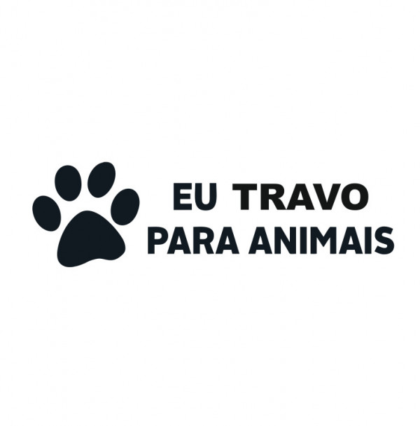 Autocolante com Eu travo para Animais