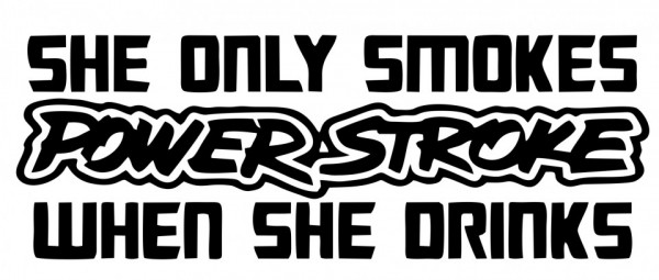 Autocolante com SHE ONLY SMOKES