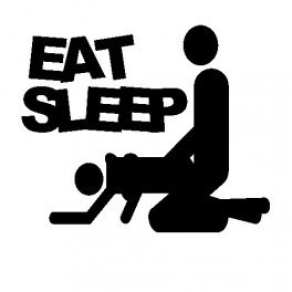 Autocolante - Eat Sleep F*