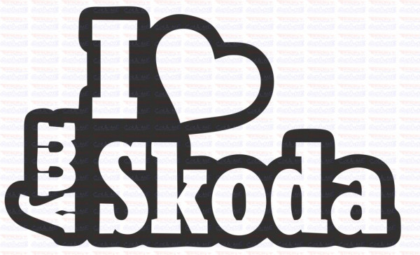 Autocolante - I Love My Skoda