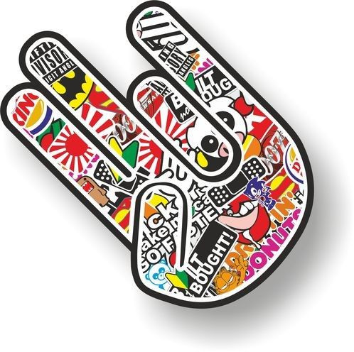Autocolante Impresso - Mão JDM  Bomb Sticker 13