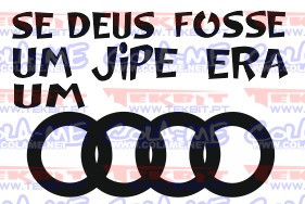 Autocolante - Se deus fosse um jipe era um audi