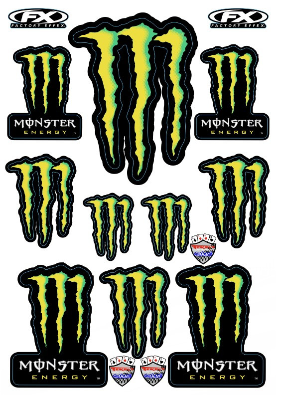 Folha / Pack de Autocolantes - Monster