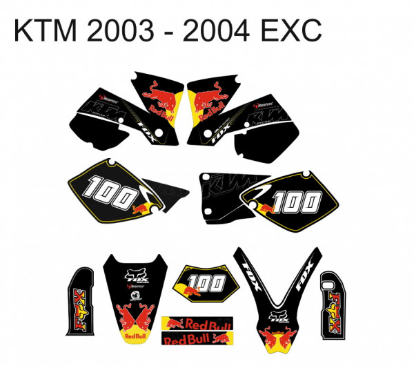 Kit Autocolantes Para KTM EXC 03-04