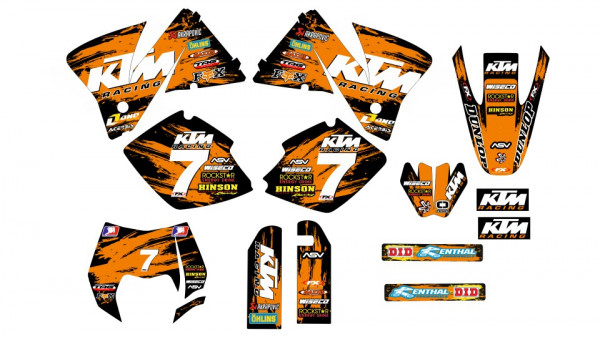 Kit Autocolantes Para KTM EXC XC 98-01
