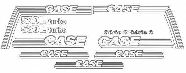 Kit de Autocolantes para CASE 580L Turbo Serie 2