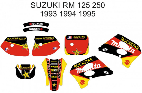 Kit de Autocolantes Para SUZUKI RM 125 250 93-95