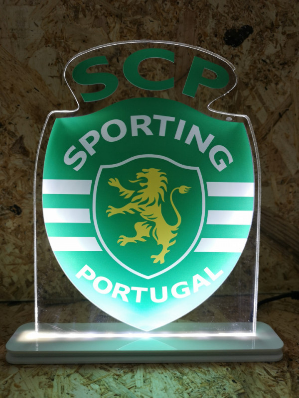Moldura / Candeeiro com luz de presença - SCP - Sporting