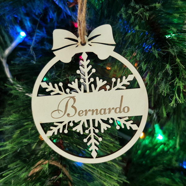 Ornamento / "bola" para árvore de Natal com Nome