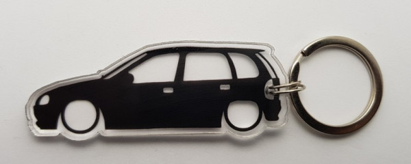 Porta Chaves de Acrílico com silhueta de Opel Corsa B 5 portas