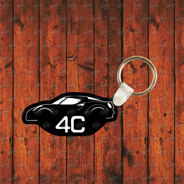Porta chaves em acrílico preto - Alfa R. 4C