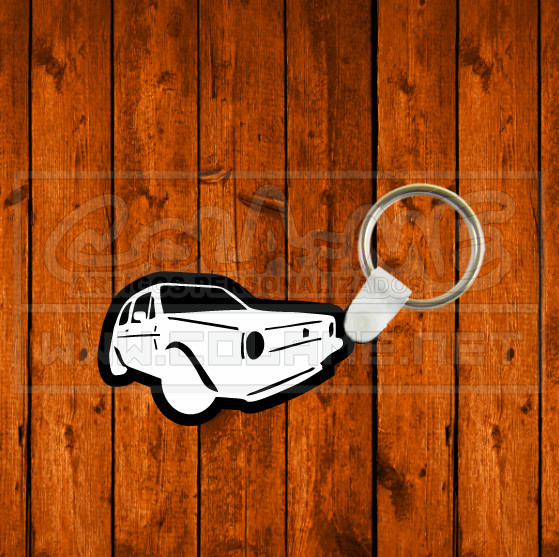 Porta chaves em acrílico preto - VW Golf Mk1 GTI