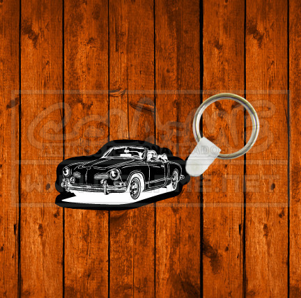 Porta chaves em acrílico preto - VW Karmann Ghia