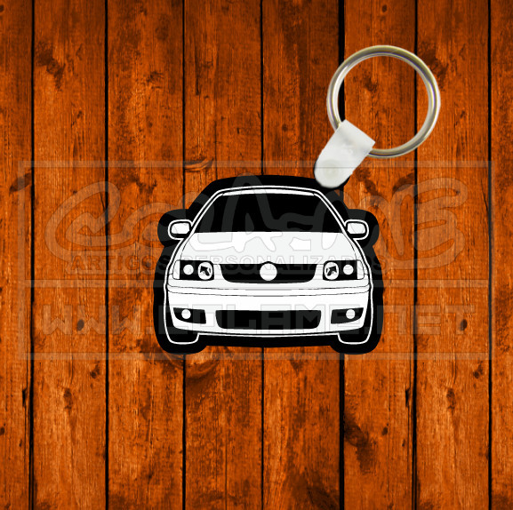 Porta chaves em acrílico preto - VW Polo 6n2