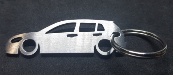 Porta Chaves em inox com silhueta com Volkswagen Golf 6 5 Portas