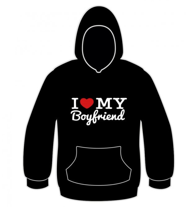 Sweatshirt com capuz - I love my boyfriend