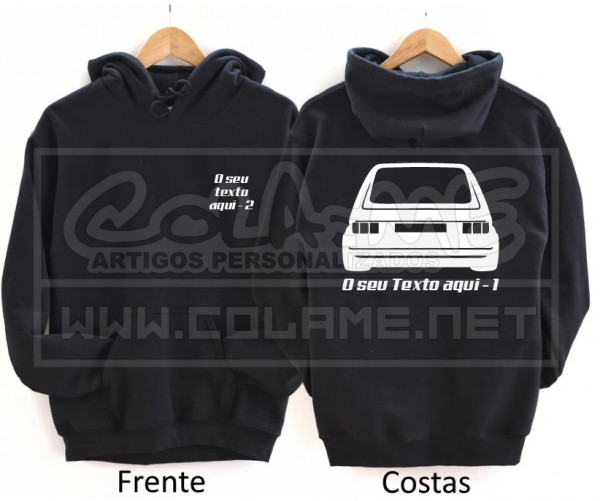 Sweatshirt com Capuz - VW Golf MK1 - Traseira
