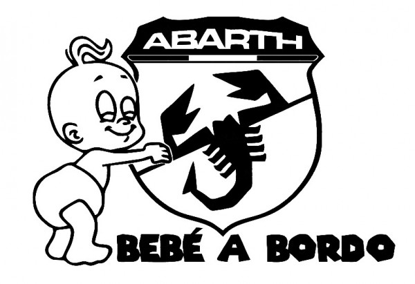 Autocolante - Bebé a bordo para Abarth