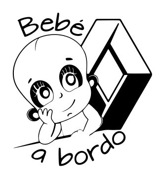 Autocolante - Bebé a bordo para Renault
