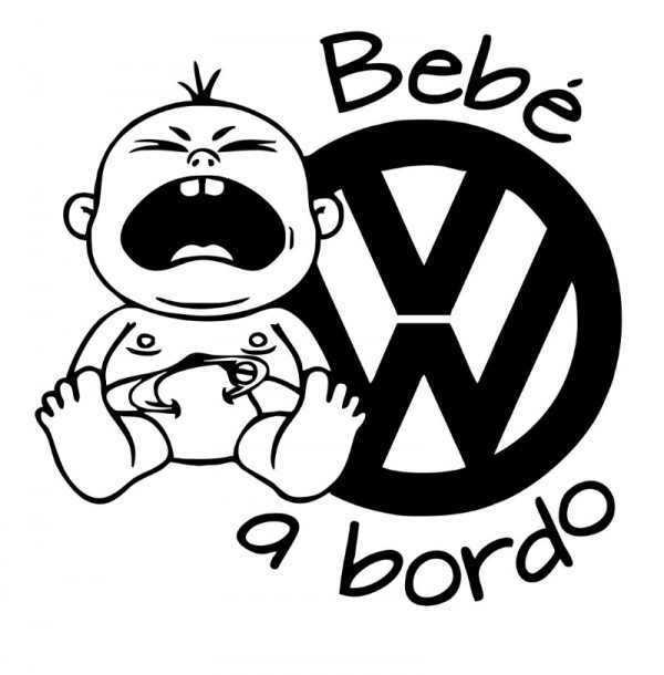 Autocolante - Bebé a bordo para Volkswagen
