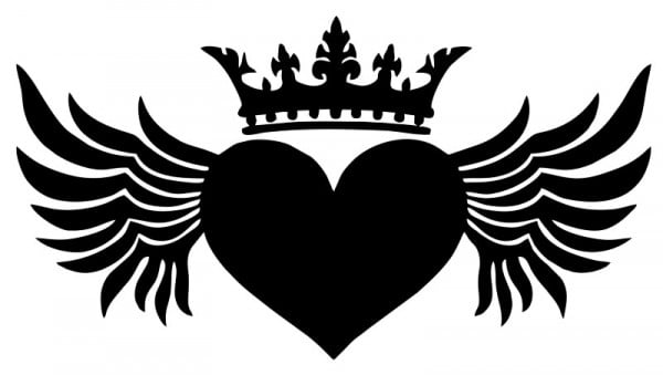 Autocolante - Coração com Coroa