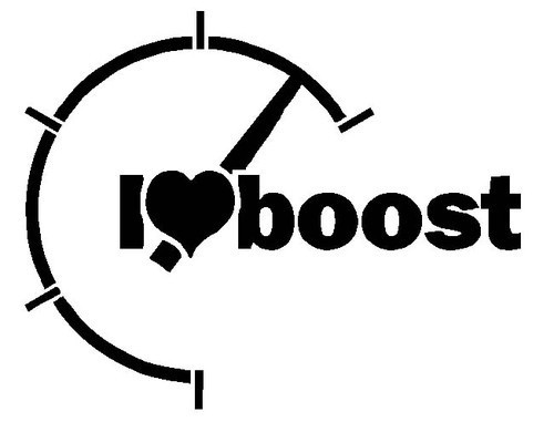 Autocolante - I love boost