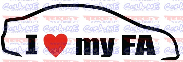 Autocolante - I love my FA