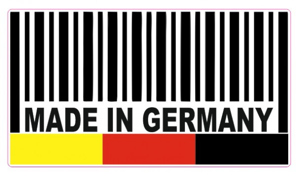Autocolante Impresso - Made in Germany - código de barras