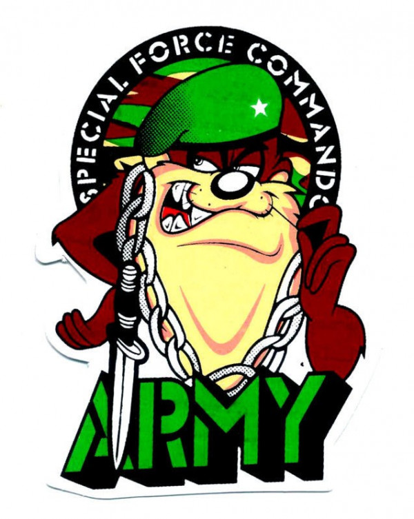 Autocolante Impresso - special force commando army - taz
