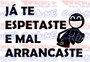 Autocolante -  Já te espetaste e mal arranjaste