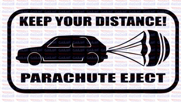 Autocolante - Keep Your Distance! Parachute Eject.