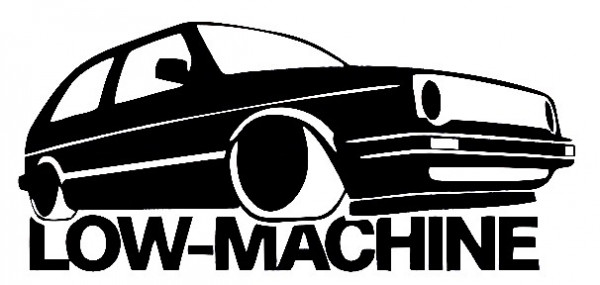 Autocolante - Low Machine com VW golf II