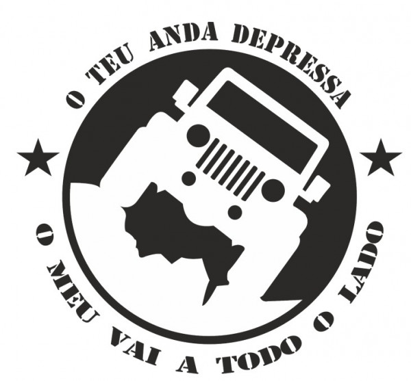 Autocolante - O teu anda depressa, o meu vai a todo o lado