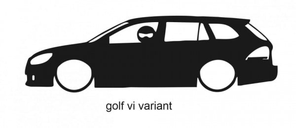 Autocolante para Golf VI Variant Com Stig